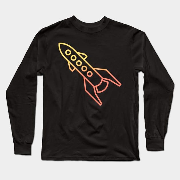 Rocket Art Long Sleeve T-Shirt by Hastag Pos